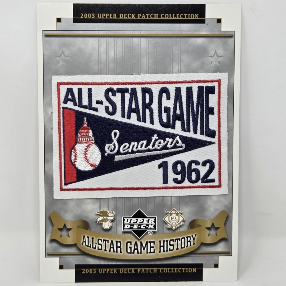 2003 Upper Deck 1962‎ Washington Senators All-Star Game Patch 32/73 M. Wills MVP